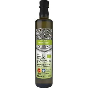 Rostlinný olej Extra panenský nefiltrovaný olivový olej CHOP Kréta bio 500 ml - MYLOPOTAMOS