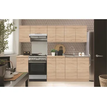 Kuchyňská linka Kuchyně ETHAN 180/240 cm, dub sonoma