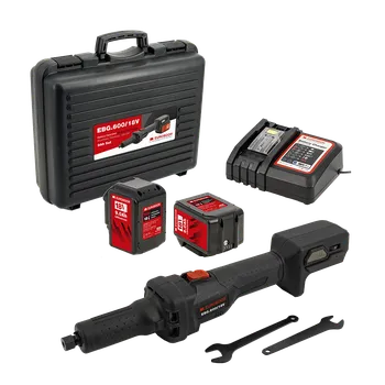 úhlová bruska Euroboor Akumulátorová přímá bruska EBG.600/18V (s 2x 5 Ah bateriemi a nabíječkou)