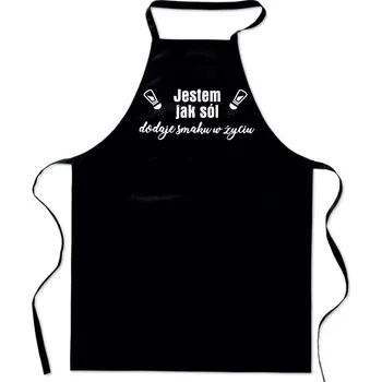 Kuchyňská zástěra Černá bavlněná ZÁSTĚRA S POTISKEM DODÁ ŠMRNC vaší kuchyni i grilování