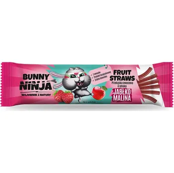 Bonbon Fruit Straws, 16g ovocný snack s příchutí jableka a maliny - Bunny Ninja.