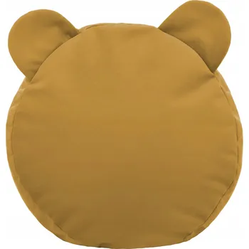 Taburet Podnožka PLUSZOVÁ dekorativní TEDDY taburet PERLOVÁ