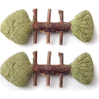 Hračka pro kočku Aumüller rybí kost pro kočky - výhodné balení: 2 x 2 kusy