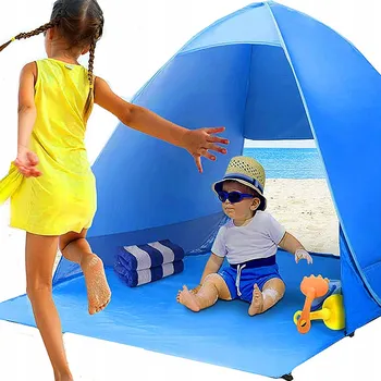 Stan Plážový stan SATIS EB135 modrý 145 cm x 1,65 m x 110 cm