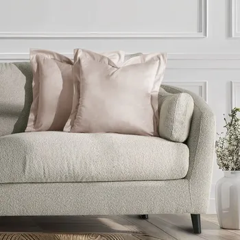 Povlak na polštářek Povlaky na polštáře AmeliaHome Velvet Side světle béžové, velikost 50x70