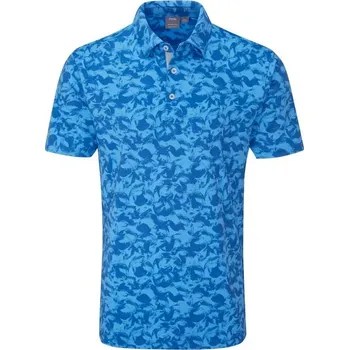 PING Julian pánské polo, tidal blue multi pánské, XL