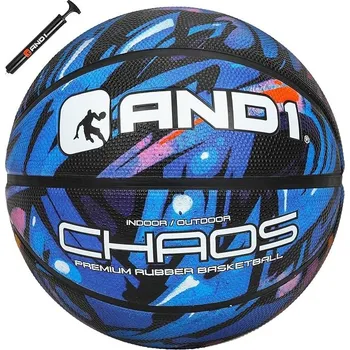 Basketbal BASKETBALOVÝ MÍČ AND1 CHAOS RUBBER BASKETBALL VELIKOST 7 + PUMPIČKA