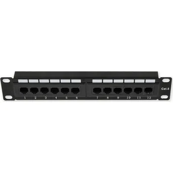Serverovna PP-111 12P/C6 - 10" patch panel 1U, 12 portů C6