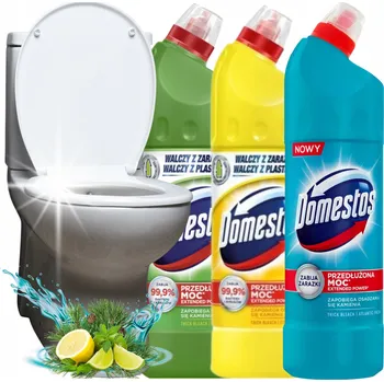 WC čistič Domestos Čisticí prostředek na WC Toalety MIX SADA 3x750ml