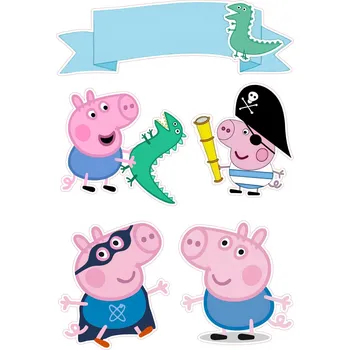 Jedlá dekorace na dort PRASÁTKO PEPPA-22 Materiál: Jedlý papír