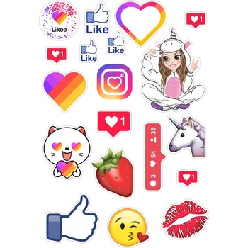 Jedlá dekorace na dort SOCIÁLNÍ SÍTĚ-15 Materiál: Jedlý papír