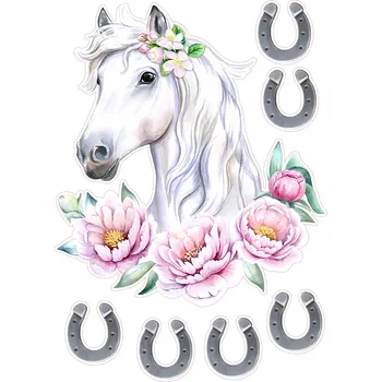 Jedlá dekorace na dort KONĚ-02 Materiál: Jedlý papír