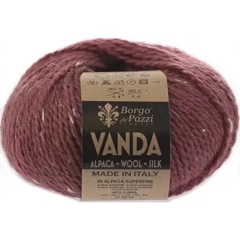 Příze Borgo de Pazzi Vanda 14 Červenohnědá (Přírodní směsová příze Vanda Červenohnědá)