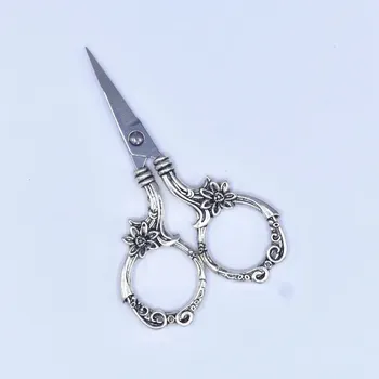 Krejčovské nůžky Retro vyšívací nůžky s jemným ostřím | vyšívací nástroj, krejčovské nůžky - Stříbro