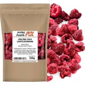 Sušené ovoce Lyofilizované maliny 100g Celé lyofilizované ovoce | Kol-Pol