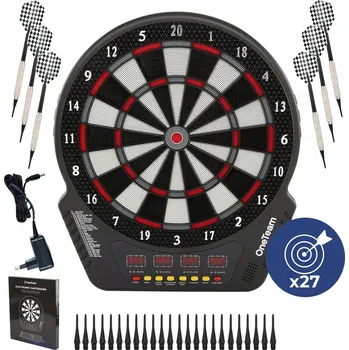 Zabezpečení domácnosti Elektronický terč na šipky OneTeam TargetJoy šedý 44x51x2,80