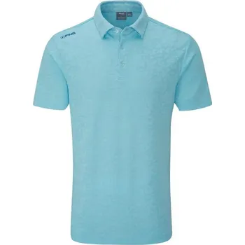 PING Geo Camo pánské polo, crystal blue pánské, L