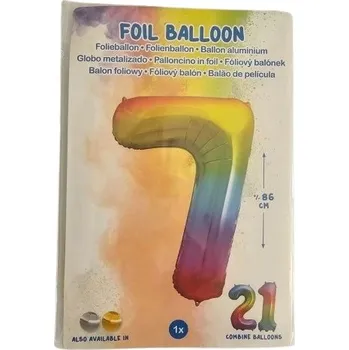 Balónek Fóliový balónek číslice 7, 86 cm