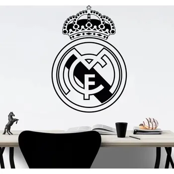 Samolepící dekorace Znak fotbal Real Madrid - vinylová samolepka na zeď 140x100cm