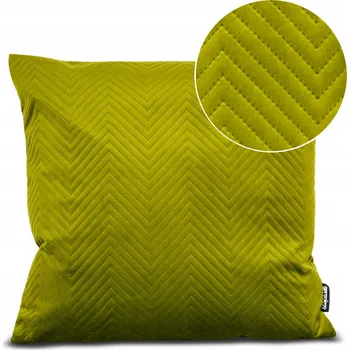 Polštář Polštář Dekorativní 50x50 Velvet Prošívaná Blesk Světle zelený