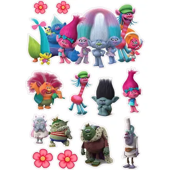 Jedlá dekorace na dort TROLLOVÉ-09 Materiál: Jedlý papír