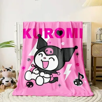 Dětská deka Kuromi měkká anime deka na spaní | dětská deka, cestovní přikrývka - 14 , 150x180cm