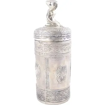 Kovová nádoba stříbrná velká