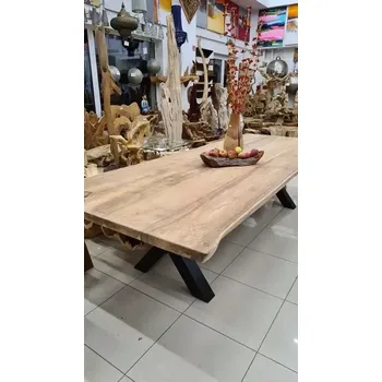 Konvice na čaj Teakový stůl s přírodní hranou