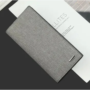 Peněženka Pánská slim peněženka vintage styl | dlouhá peněženka, držák karet - 171šedá