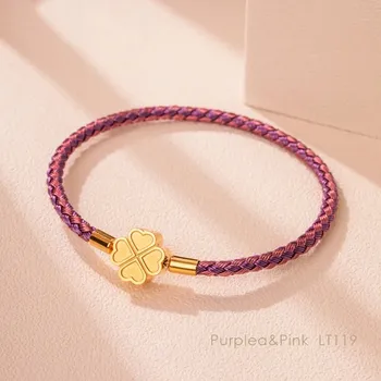 Náramek Náramek čtyřlístek z oceli Moonlight | dámský náramek, náramek štěstí - LT119 , 20 cm