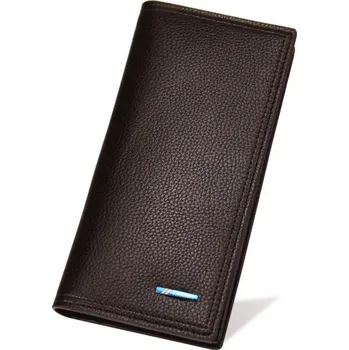 Peněženka Pánská slim peněženka vintage styl | dlouhá peněženka, držák karet - hluboká káva1