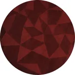 Vínový ručně tkaný vlněný kulatý koberec ø 160 cm Shard Red – Flair Rugs ID_1787544