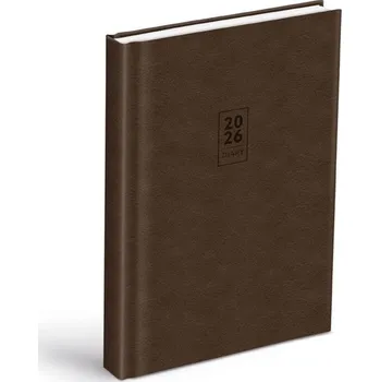 Kalendář Diář 2026 D801 PU dark brown