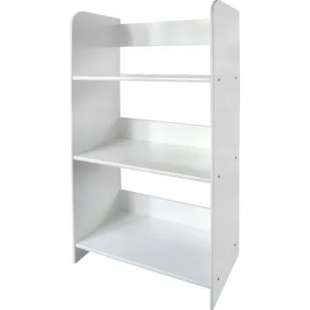Knihovna Jednoduchá police Leomark 50x25x102,5 cm bílá na knihy, hračky, doplňky