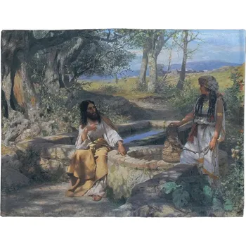 prostírání Prostírání na stůl Kristus a Samaritánka Henryk Siemiradzki
