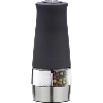 Kuchyňský mlýnek Elektrický mlýnek na sůl a PEPŘ 2 v 1 s osvětlením, černý MAXIMEX 550219500