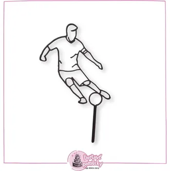 Fotbalista - plastový zápich - Světle zlatá