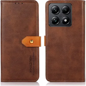 Pouzdro na mobilní telefon Pouzdro s klopou KHAZNEH pro Xiaomi 14T Pro hnědé