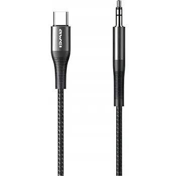 Audio kabel AWEI Adaptér CL-116T USB-C/Jack 3,5 mm černý