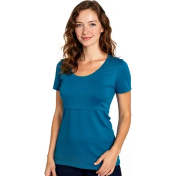 Kojicí tričko Kateřina, krátký rukáv, tmavý tyrkys XS/S