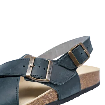 Pánské pantofle Vasky Cross Dark - Pánské kožené pantofle černé | česká výroba ze Zlína 42 EU