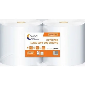 Utěrka Čisticí role dgaoptima Luna Soft 250 m bílé 2 kusy