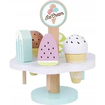 Dřevěná hračka Dřevěná zmrzlina na magnet se stojanem TOOKY TOY