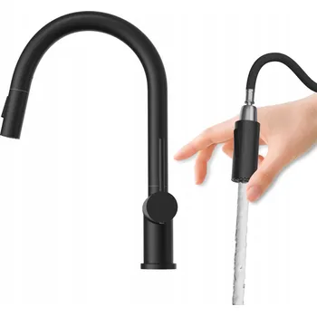 Vodovodní baterie Stojánková kuchyňská baterie Granitan NAYA černá