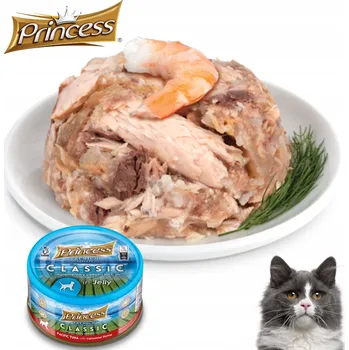 Krmivo pro kočku Princess Premium Tuňák s krevetami Vannamei 170g