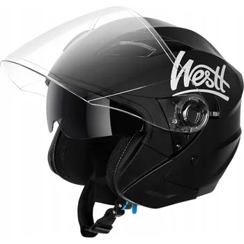 Helma na motorku OTEVŘENÁ PŘILBA NA MOTORKU JET ČERNÁ MATNÁ VEL. L WESTT
