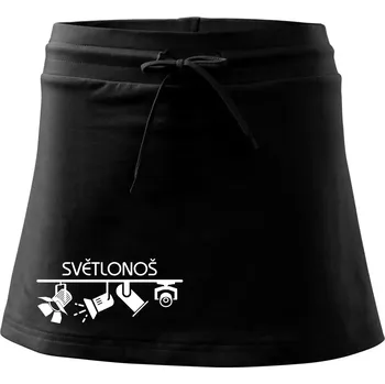 Dámská sukně Osvětlovač - světlonoš - Sportovní sukně - two in one - XL ( Černá )