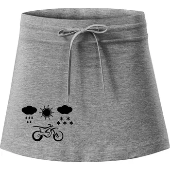Dámská sukně Motorkář za každého počasí - enduro - Sportovní sukně - two in one - XL ( Tmavě šedý melír )