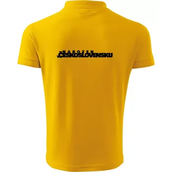 Pánská košile Nápis - Narozen v Československu - Polokošile pánská Pique Polo 203 - 4XL ( Žlutá )
