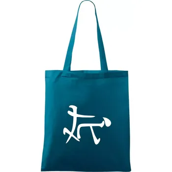 Nákupní taška Čínský symbol - soulož - Taška bavlněná - 42 x 38 cm ( Petrolejová )